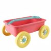 Chosertory Children Cart Outdoor Beach Wagon Pull Toy Wheelbarrow Straw-Based Lightweight Structure Suitable for Sandbox Backyard