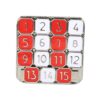 Chosertory Number Sliding Puzzle Metal Number Slide 15 Puzzle Teen Adult Brain Teaser Educational Portable Logical Reasoning Zinc Alloy Cognitive