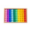 Chosertory Stacking Game Rainbow Acrylic Gemstone Cubes Ideal Gift Building Blocks Cube Blocks Set for Birthday Boy, 60pcs