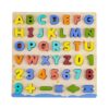 Chosertory Wood Alphabet Number Puzzle Kids Learning Board for Teens Boys and Girls