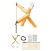 Chosertory Wooden Battle Game Puppets Bamboo Man Bots Game Finger Puppet Toy Pull Doll DIY Crafting Supplies Wooden Fencing Puppets Suitable for Parent, Wood Metal Tool