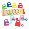 Chosertory Wooden Locks and Keys Toys Shape Color Sorting Matching for Kids Boys Girls
