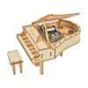 Chosertory Wooden Puzzle Kit of Piano Music Box, 3D Model Assembly for Adults and Teens, Style A