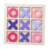 Chosertory Wooden Toe Brain Teaser XO Chess Board Game Interactive Table Game for Kids Adults Party Favors, Pink