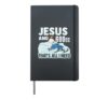 Christian Jesus riding a 600cc Snowmobile Hardcover Journal, Black