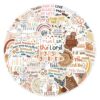 Christian Jesus Stickers 50PCS, Vinyl Waterproof Boho Aesthetic Bible Stickers for Water Bottles Laptop Phone Journaling Guitar