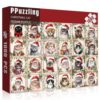 Christmas Cat Puzzles for Adults 1000 Pieces, Funny Animal Jigsaw Puzzle, Impossible Cute Kitty Puzzle as Home Wall Art Decor