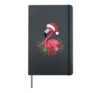 Christmas Flamingo Winter Hardcover Journal, Black