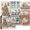 Christmas Kitchen 1000 Piece Jigsaw Puzzle for Adults Students Winter House Cozy Decor Home Art Festive Indoor Activity Gift Idea 20×27 Inches Family Game