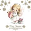 Christmas Napkins, Decoupage Paper Vintage, Paper 40pcs, Beverage Size