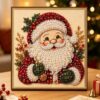 Christmas Pearl Diamond Art DIY Kits for Adults with Frame, Painting Crafts