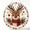 Christmas Pearl Diamond Art Kit, DIY Holiday Hanging Suncatcher Ornament (DD)