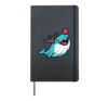 Christmas Reindeer Whale I Christmas Whale Whales Hardcover Journal, Black