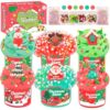 Christmas Slime 6 Pack Set Stocking Stuffers for Kids, Classroom Party Favors, Xmas Gifts for Girls & Boys 4-12, Sensory Stress Relief Toys & Holiday Party Supplies Advent Calendar