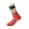 Christmas Thick Slipper Sock for Women, Xmas Fuzzy Non Slip Socks Comfy Fluffy Warm Winter Home Holiday (Red,One Size)