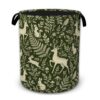 Christmas Woodland Deer Large Laundry Hamper, Collapsible Oxford Clothes Basket with Handles, Freestanding Dirty Clothes Organizer for Bedroom Bathroom Dorm Laundry Room, 16 x 20.8 Inch