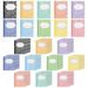 Chuangdi 60 Pcs Composition Notebook Bulletin Board Cutouts 6 x 4.5 Inch Composition Book Classroom Decor Colorful Paper Cutouts for Teacher Student Back to School DIY Name Tag Label Craft