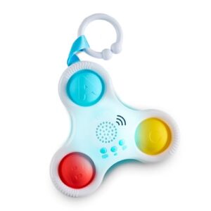 Chuckle & Roar - Pop It! and Learn Mini - Educational and Electronic Popping Toy - Learn Numbers & Letters in Spanish or English - Great for Ages 6 Months to 2 Years