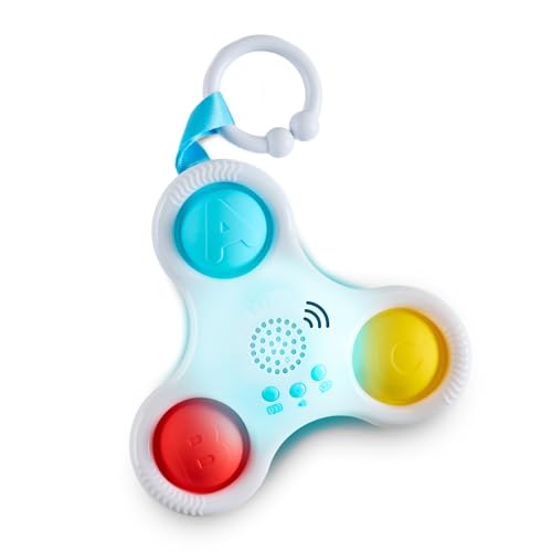 Chuckle & Roar - Pop It! and Learn Mini - Educational and Electronic Popping Toy - Learn Numbers & Letters in Spanish or English - Great for Ages 6 Months to 2 Years
