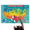 Chuckle & Roar USA Map Floor Puzzle - 3 Ft x 2 Ft, 50 States - Screen Free Play, Puzzles for Kids Ages 4-6 - Geography Learning, Map of the United States - Portable Carry Box, Educational Toys