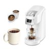 CHULUX Lite Single Serve Coffee Maker for K Cup Capsules, Single Cup Reservoir Coffee Maker with One Touch Brewing, 5 to 12 Oz Brew Sizes, Designed Specifically for Standard Mugs, White