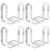Chunful 8 Pcs Metal Book Ends for Shelves Modern Bookends Decorative Book Shelf Organizer Minimalist Design Stopper to Hold Books for Home Office Back to School Favor (Sliver,7.5 * 5.75 * 3.5inch)