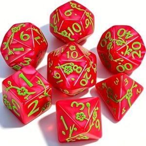 CiaraQ 7pcs Polyhedral Dice Set for Dungeon and Dragons MTG Table Games