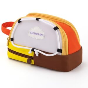 CICIMELON Large Capacity Pencil Case, Cute Aesthetic Pen Pouch with 3 Compartments, Big Pencil Bag Organizer for School Supplies, Pen Holder for Kids, Girls, Boys, Students