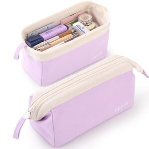 CICIMELON Wide-Open Pencil Case Big Capacity Pencil Pouch Portable Pen Bag School Supplies for Students Boys Girls, Purple