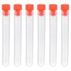 Ciieeo 40pcs Plastic Test Tubes for Science Experiments and Chemistry Teaching Tools, Sturdy Hard Plastic Tubes for Liquid and Salt Storage, for Professional and Personal Use Random Color