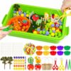 Cinrobiye 160 Pcs Fruit Learning Activity Set, Fruit Sorting Game with Pineapple, Strawberry, Lemon, Watermelon for Fine Motor Activities, Preschool Classroom Learning, Healthy Food Education & STEM