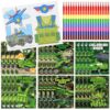 Cinrobiye 24 Set Coloring Books DIY Bulk Mini Ten Plagues Coloring Booklet with Stacking Crayons for Jewish Family Pesach Favors Goodie Bags Stuffer School Classroom Activity Rewards (Military)