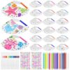 Cinrobiye 24 Set Under the Sea Foam Visor Craft Kits Bulk, DIY Ocean Animals Sun Visors with Markers and Stickers, Color Your Own Hat for Pool Party Supplies and Outdoor Sports Camping Trips(Animals)
