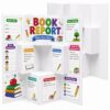 Cinrobiye 2 Pack Tri Fold Poster Board 36 x 48 Inches,White Corrugated Science Fair Display Board,Foldable Presentation Display Board for School Projects,Classroom Activities,Tabletop Exhibits