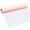 Cinrobiye Pastel Checkered Bulletin Board Paper Roll, 15.7 in x 20 Ft Reusable Fabric Classroom Background, Back to School Decor for Teachers, Classroom Wall Decor, Bulletin Board Backdrop, Door Decor