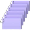 Ciphyfee Index Cards 3x5 Inch With Ring, 300 Count, Ruled Purple Index Card, 180GSM Flash Cards College Ruled for Students, Teachers, Study Note Card for Office, Home, School, Office