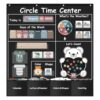 Circle Time Learning Center Pocket Chart for Classroom, Dry Erase Alphabet & Number Flash Cards, Write ABC Letter Tracing Writing Practice Games for Kids, Learning Weather Counting Color Shape
