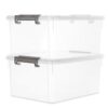 Citylife 17 QT Plastic Storage Bins with Latching Lids Stackable Storage Containers for Organizing Large Clear Storage Box for Garage, Closet, Classroom, Kitchen, 2 Packs