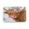 CIUEWUYV Highland Cow Spring Flower Bath Mat 16x24 Inch, Washable Bath Rugs Kitchen Toilet Restroom Floor Mat