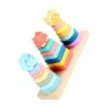 CIYODO 1Set Rainbow Animal Stacking Tower for Shape Sorter Stacker for Boy Girl Nesting Rings Educational Play Boosts Fine Motor Skills Memory Development