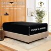 Clara Clark Stay Fitted Single Sheet, Fitted Sheet ONLY! Stay Fit on Mattress with Elastic Straps at Corners, Deep Pocket Fitted Sheet, Fits 18 to 24 Inch Mattress, King – Black