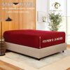 Clara Clark Stay Fitted Single Sheet, Fitted Sheet ONLY! Stay Fit on Mattress with Elastic Straps at Corners, Deep Pocket Fitted Sheet, Fits 18 to 24 Inch Mattress, King – Burgundy Red