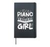 Classical sheet music I am a piano girl piano Hardcover Journal, Black