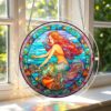 Classic Art Texture Acrylic Jigsaw Puzzle Suncatcher, 7.4 in Decor Puzzle