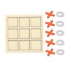 Classic Wooden Tic Tac Toe Game - Portable XOXO Board Game for Family Fun & Travel(Orange)