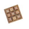 Classic Wooden Tic Tac Toe Game Set - Timeless Fun for Family and Home Decor