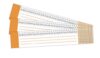 Classroom Adhesive Desk Name Plates with Alphabet, Number Line 1–120 & Handwriting Guide | Student Desk Name Tags for K-8 Classrooms | Laminated Learning Reference | 1 Pack (30 ct) | (Orange)