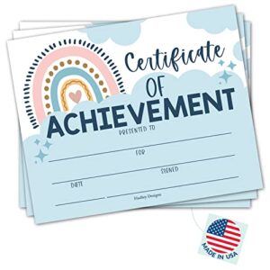 Classroom Award Certificates for Students -25 Certificate of Achievement Awards, Gold Star Certificate Paper, Preschool Graduation Certificates for Kids, Kindergarten Diploma, Star Student Honor Roll