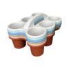 Classroom Caddy-Organizer with Handle, Table Caddy-Classroom, Table Caddies 6 Compartments Storage Cup Holder for School Supplies, Art Organizer Divided Storage Tray Stackable for Offices and Home