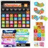 Classroom Calendar Pocket Chart with 88 Cards - Ideal for Homeschool, Classroom & Office, Durable Nylon Wall Hanging Calendar for Early Learning (Black)